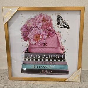 Chanel Pink Quilted Handbag Art